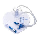 Cardinal Health™ Premium Vented Drainage Bag with Double Hanger, Anti-Reflux Valve, 2,000mL